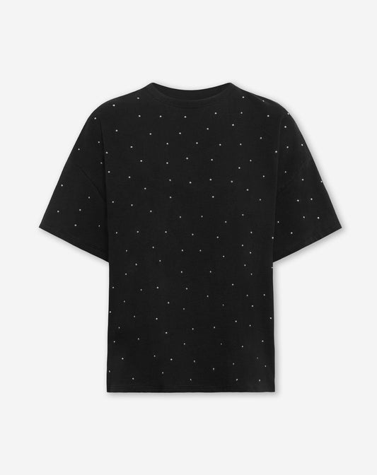 STUDS OVERSIZED TEE ZWART