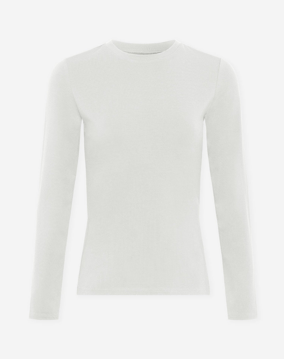 BASIC LONG SLEEVE FITTED TOP CRÈME