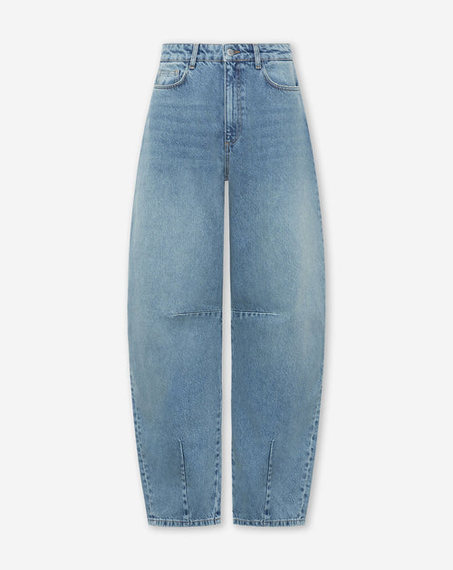 BARREL LEG JEANS BLAUW