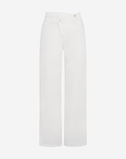 ELVY CROSSOVER WIDE LEG JEANS WIT