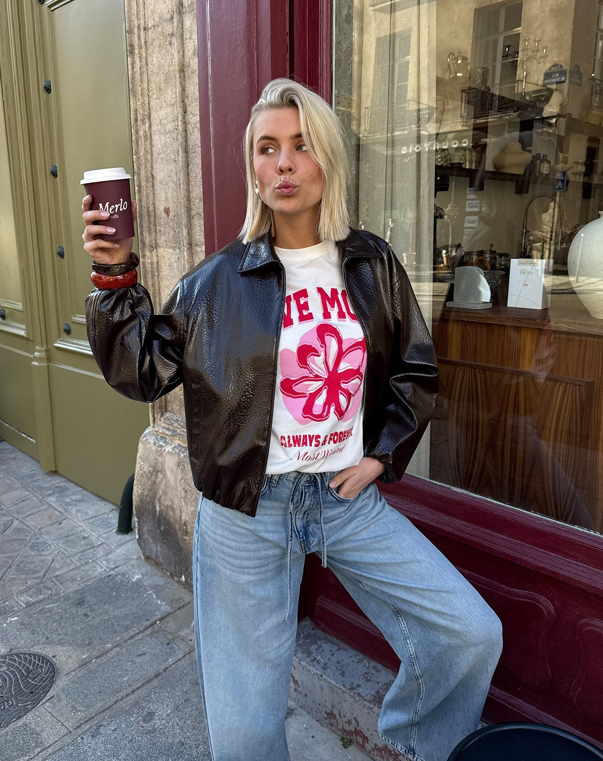 LOVE MORE OVERSIZED TEE CRÈME