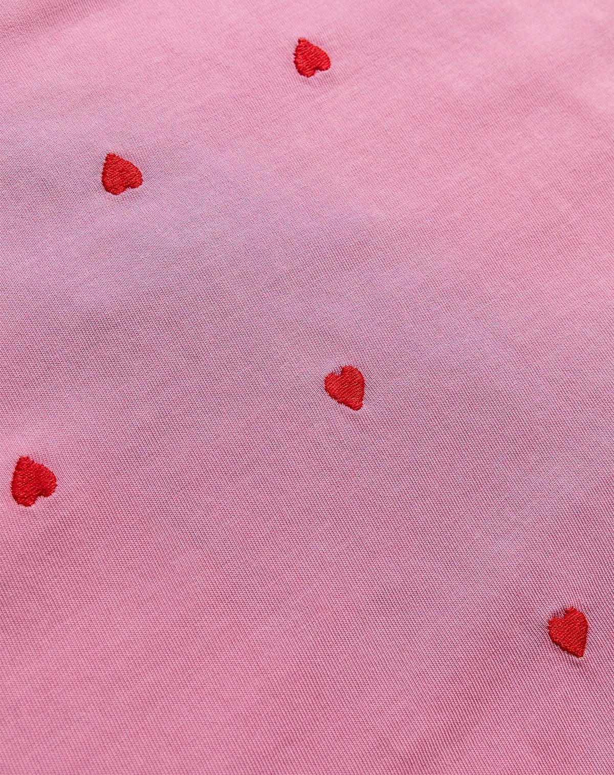 HEART EMBROIDERY OVERSIZED TEE ACID ROZE