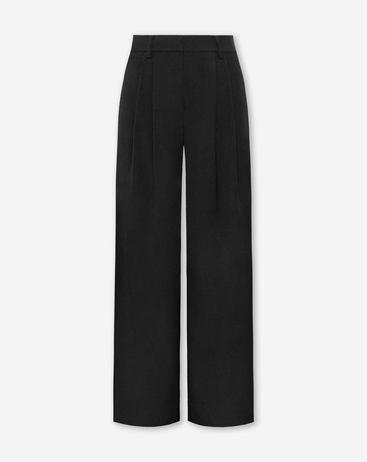 LORNA PLEATED WIDE LEG PANTALON TALL ZWART