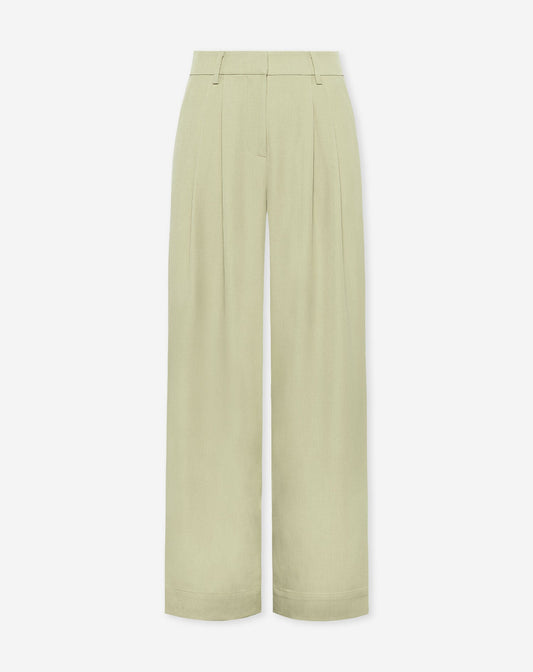 LORNA PLEATED WIDE LEG PANTALON TALL PISTACHE