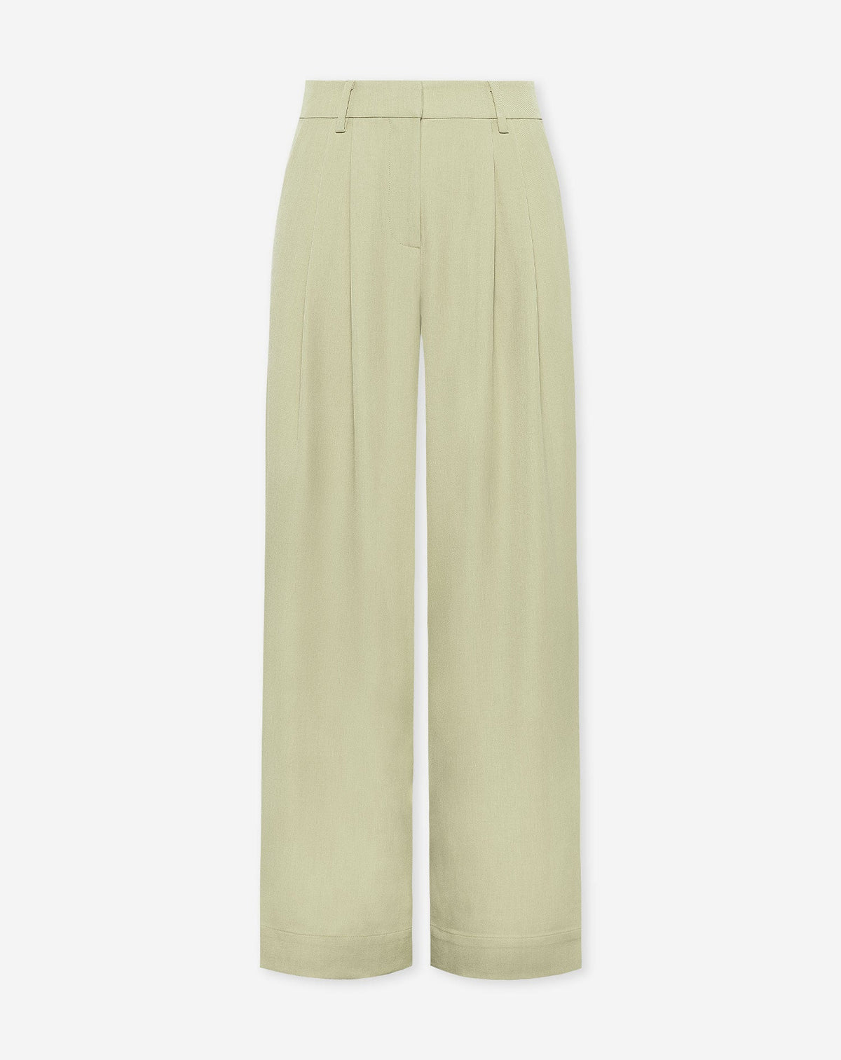 LORNA PLEATED WIDE LEG PANTALON PETITE PISTACHE