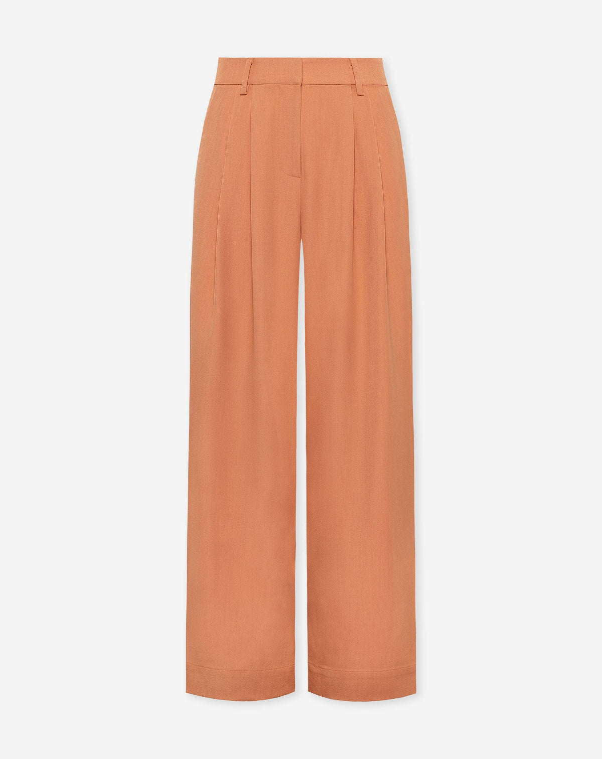 LORNA PLEATED WIDE LEG PANTALON TALL ZACHT ORANJE