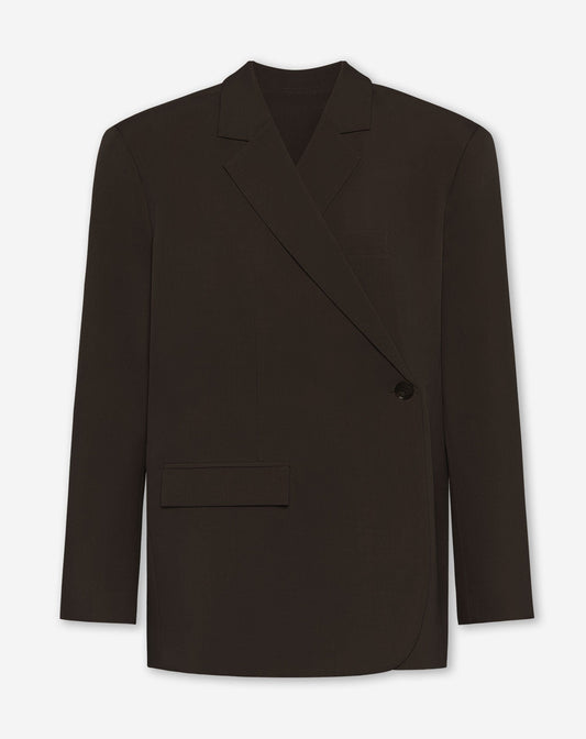 STEVIE OVERSIZED ASYMMETRIC BLAZER BRUIN