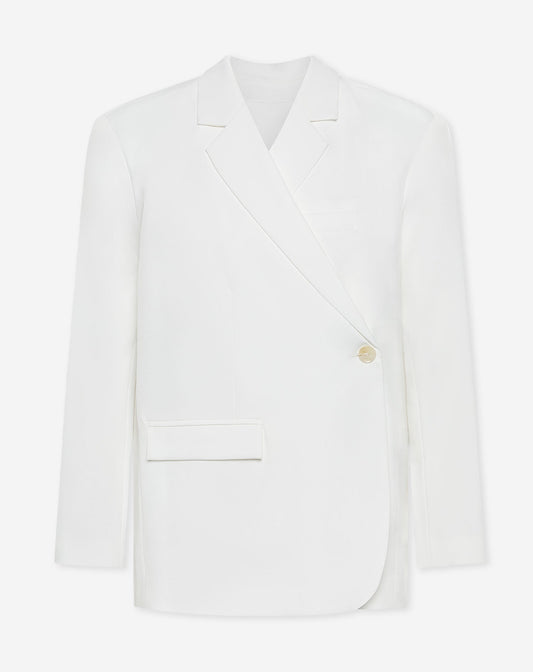 STEVIE OVERSIZED ASYMMETRIC BLAZER CRÈME