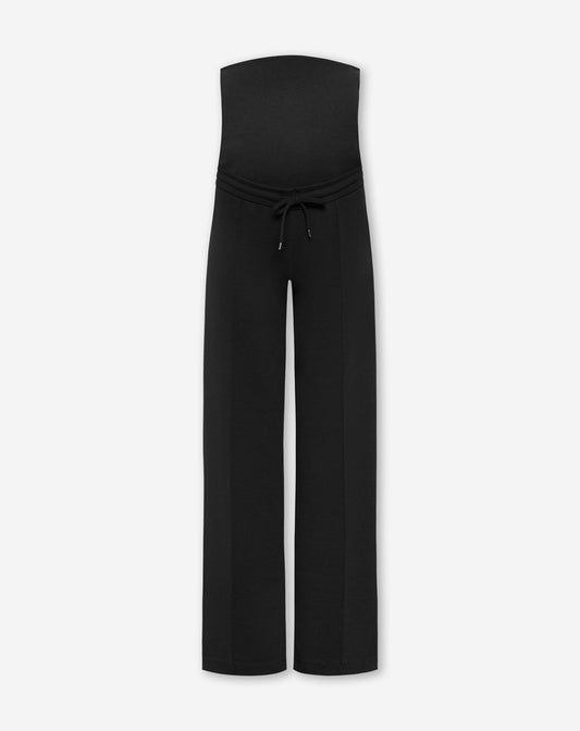 SCUBA PINTUCK PANTS MATERNITY PETITE ZWART