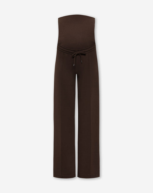 SCUBA PINTUCK PANTS MATERNITY TALL BRUIN