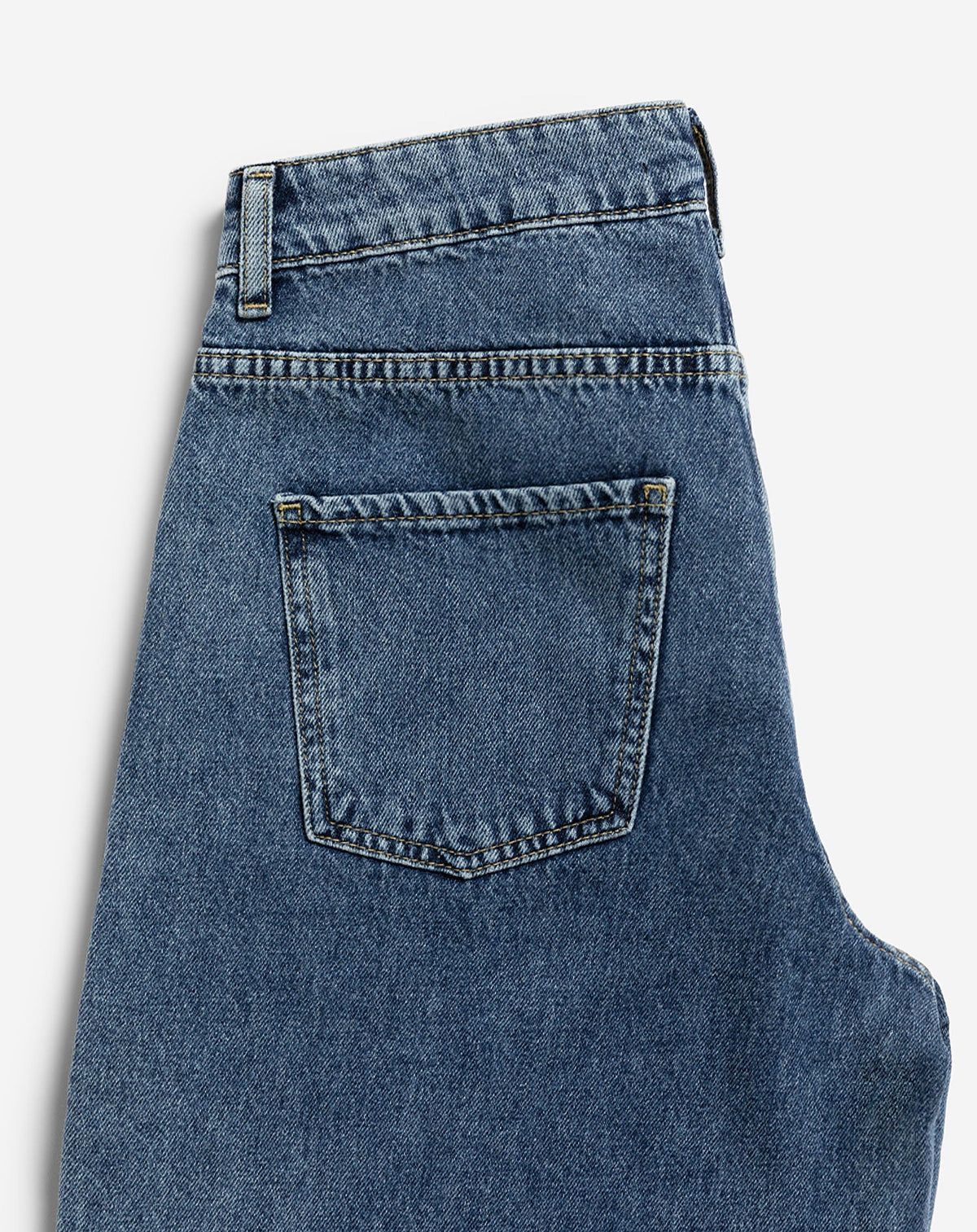 LONG DENIM JORT MID BLAUW
