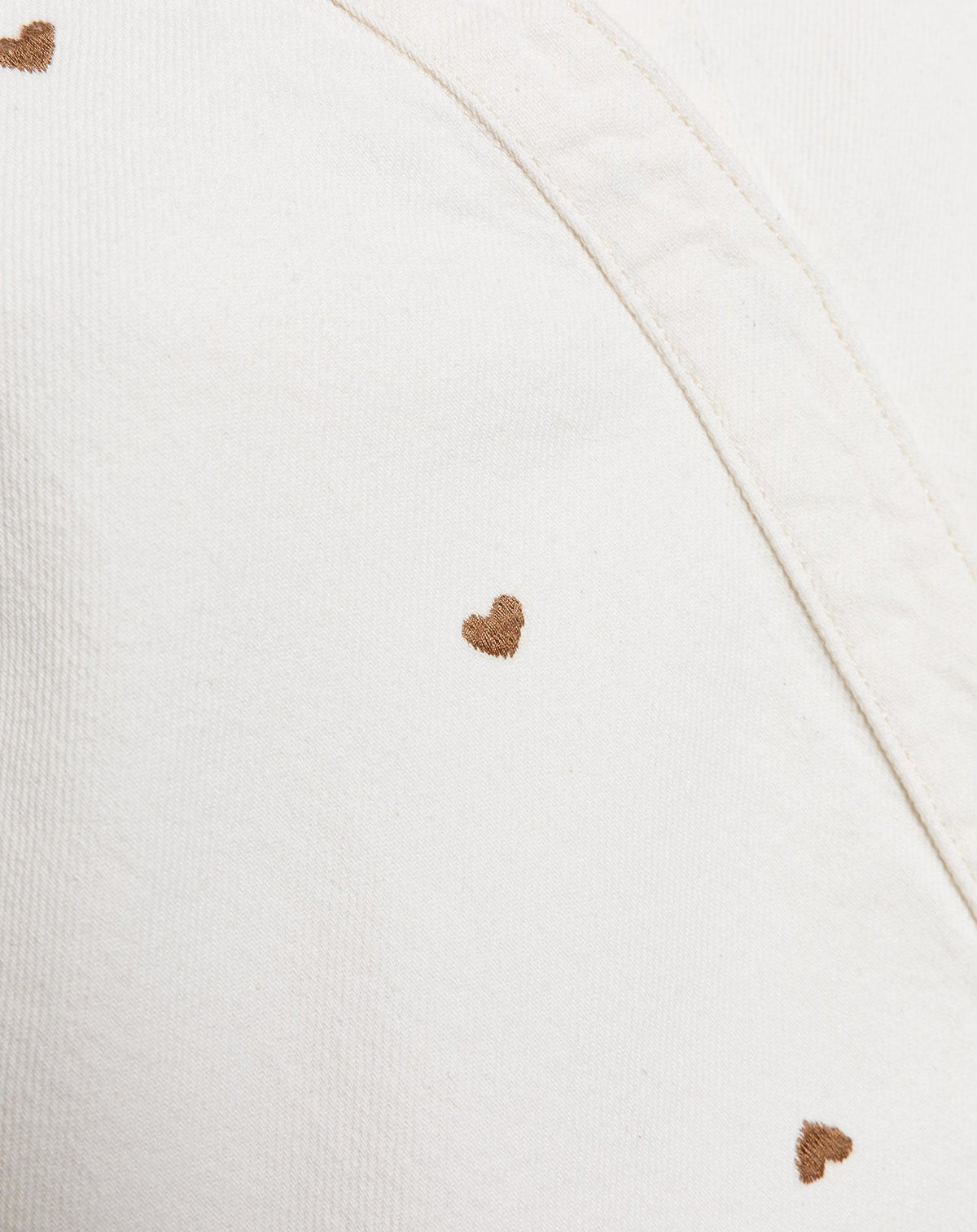 HEART DENIM TOP CRÈME
