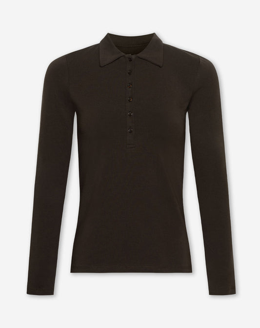 FITTED JERSEY POLO DONKERBRUIN