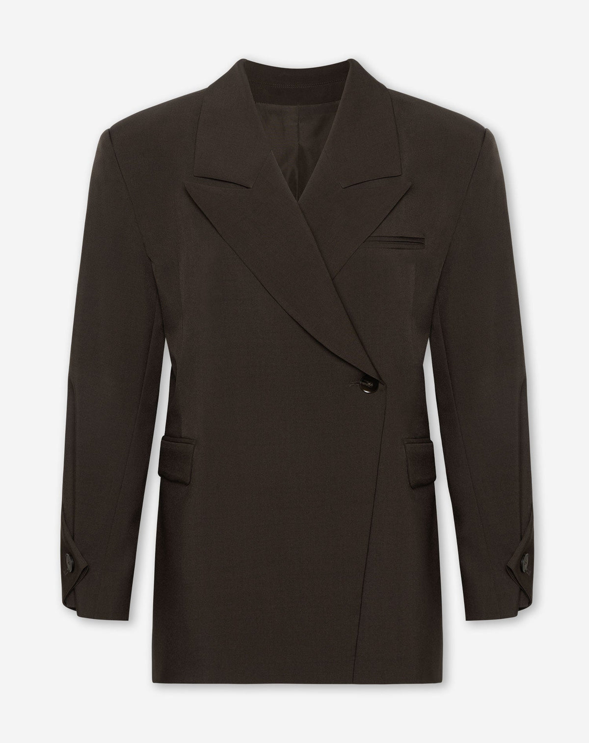 LYA OVERSIZED TWISTED SLEEVE BLAZER BRUIN