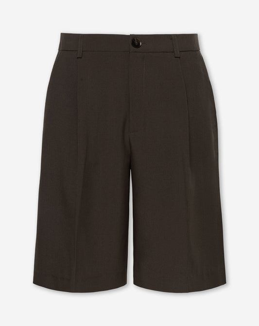 LYA PLEATED LONG BERMUDA BRUIN