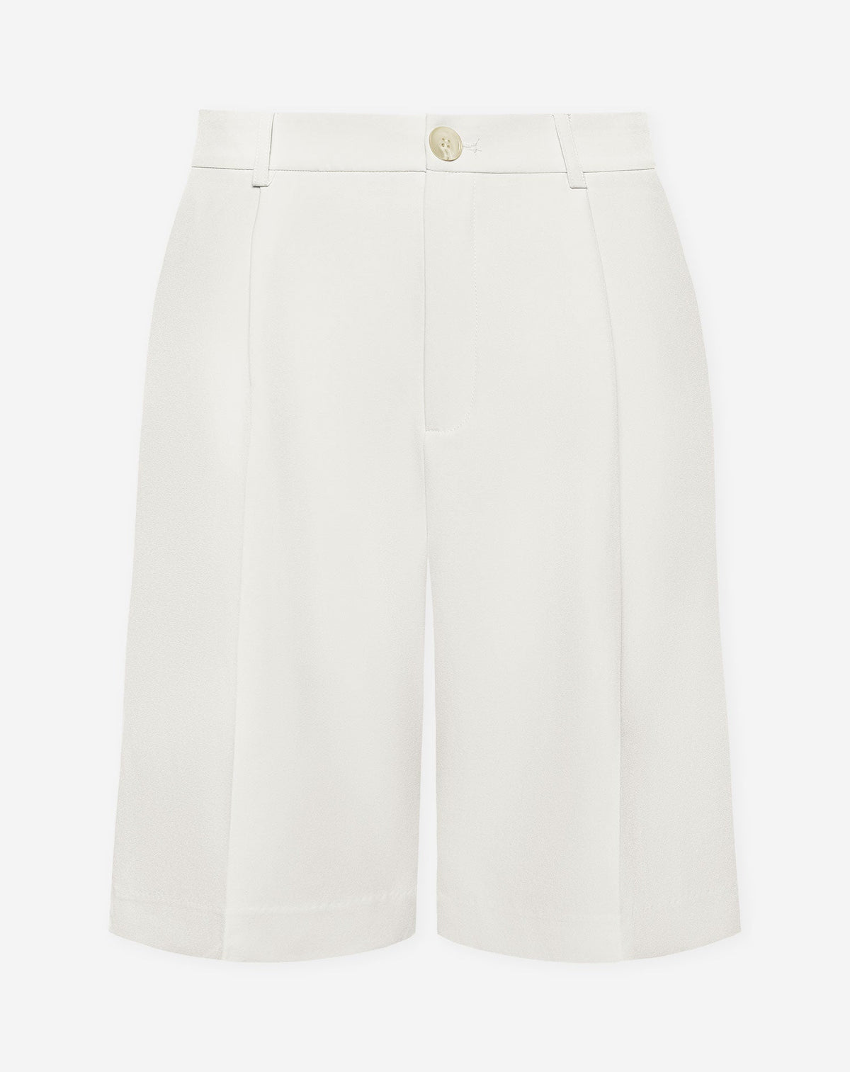 LYA PLEATED LONG BERMUDA CRÈME