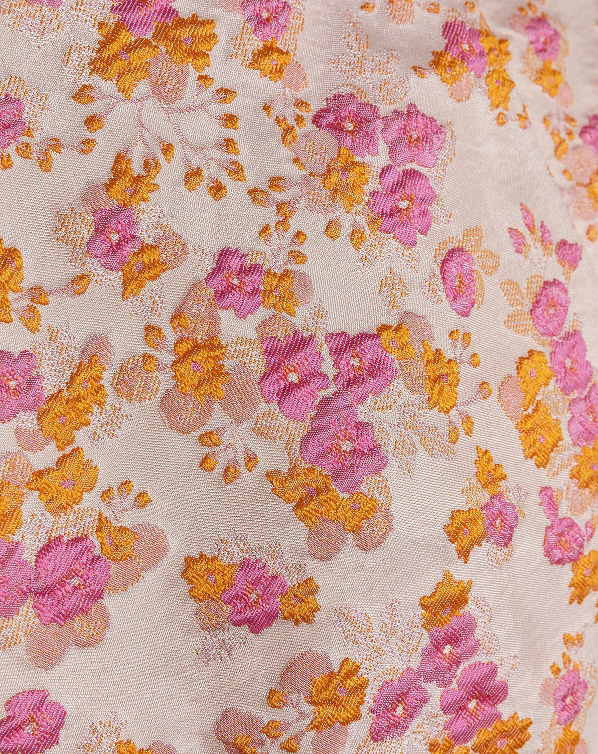 FLOWER JACQUARD SHORTS ORANJE ROZE