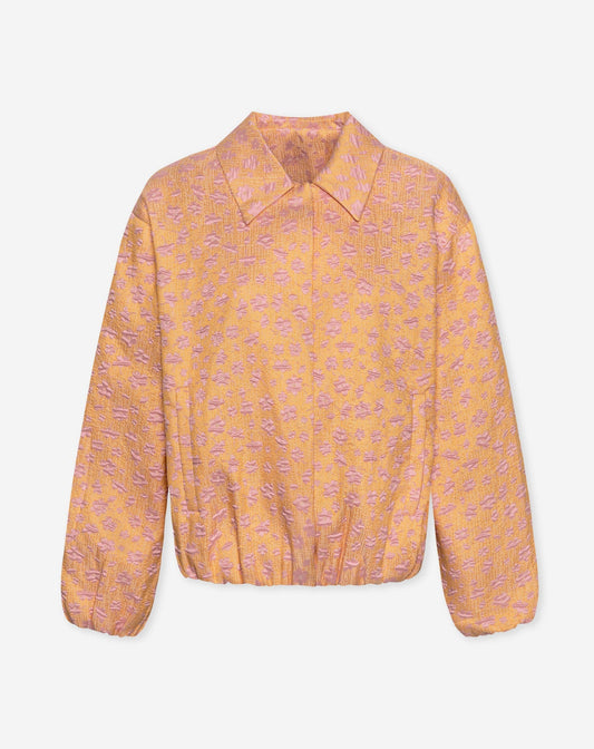 BRYCE FLOWER JACQUARD BOMBER ORANJE ROZE