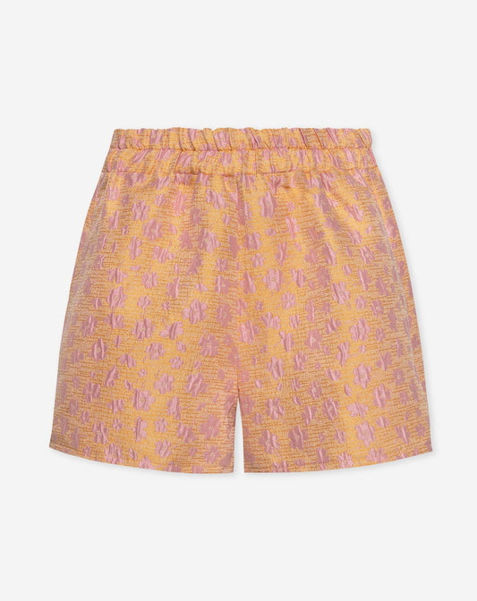BRYCE FLOWER JACQUARD SHORTS ORANJE ROZE