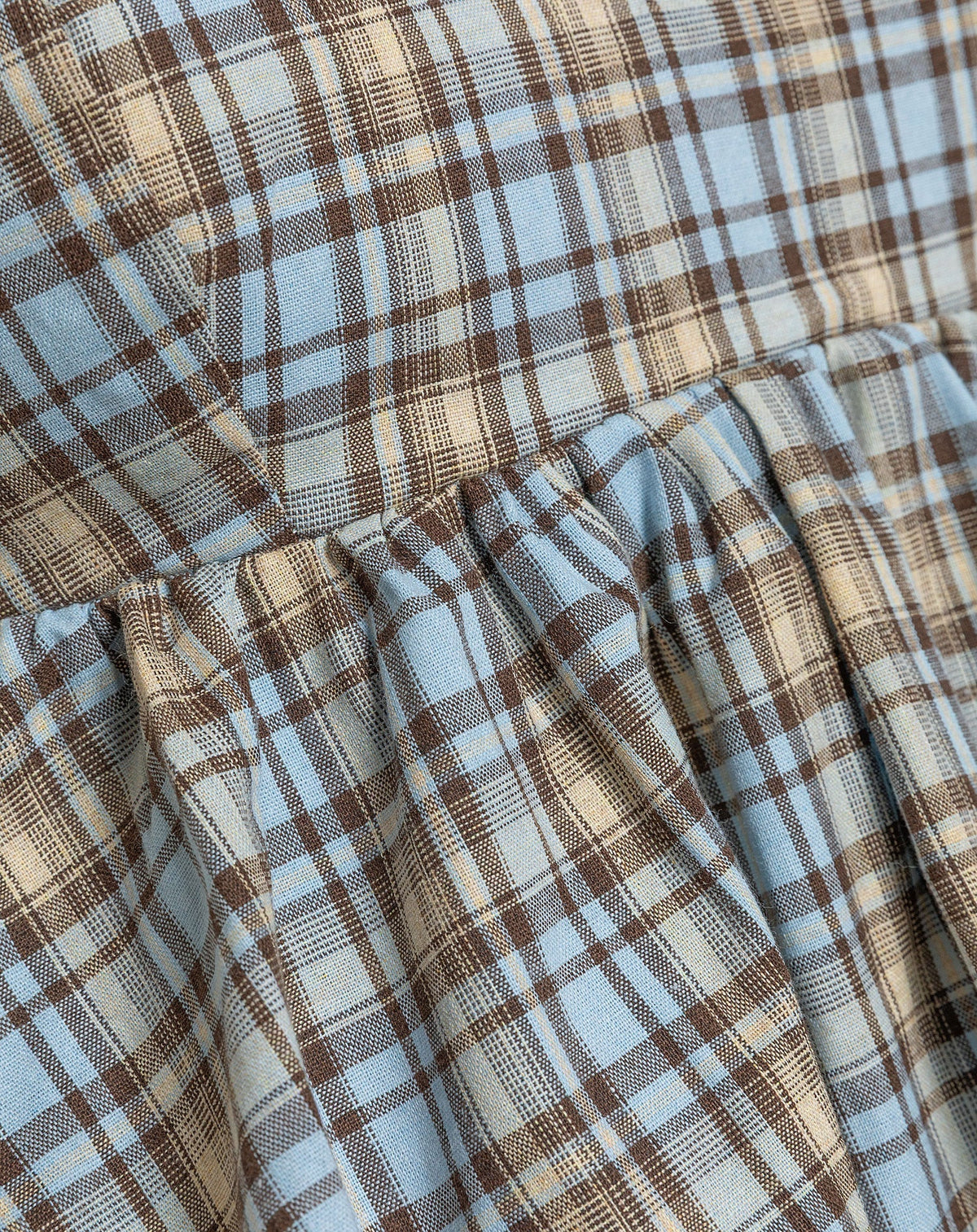 CYRA TOP BLAUW CHECK