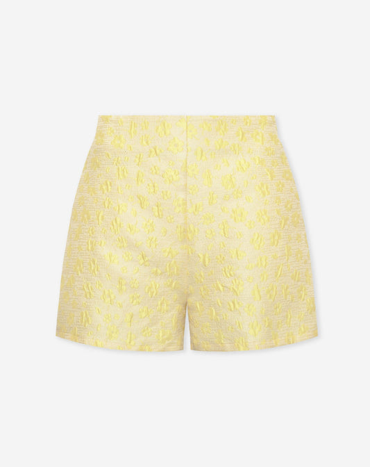 BRYCE FLOWER JACQUARD HIGH WAIST SHORTS BOTERGEEL