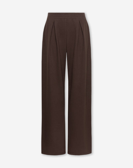 PLEATED WIDE LEG SWEAT PANTS BRUIN