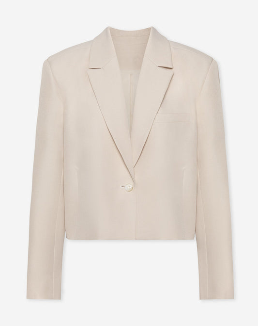 LORNA CROPPED BLAZER BEIGE