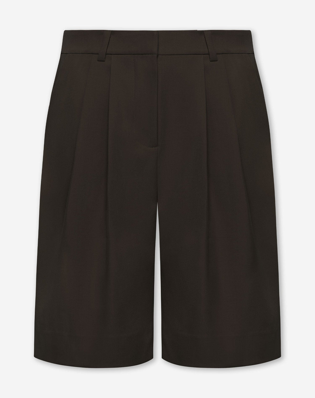 LORNA PLEATED LONG BERMUDA BRUIN