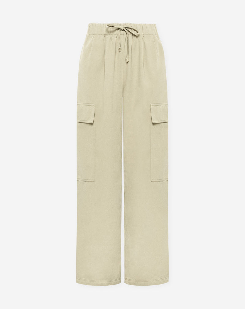 GIA WIDE LEG CARGO PANTS BEIGE