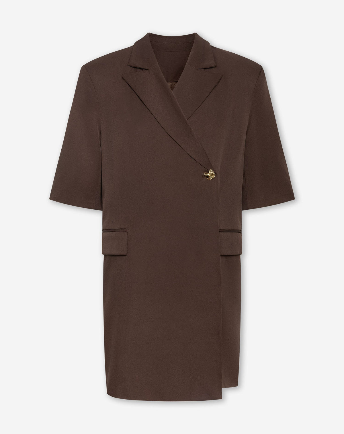FANCY BUTTON BLAZER DRESS MATERNITY BRUIN