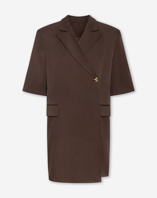 FANCY BUTTON BLAZER DRESS MATERNITY BRUIN
