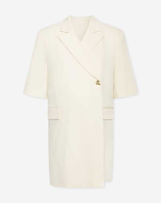 FANCY BUTTON BLAZER DRESS MATERNITY CRÈME