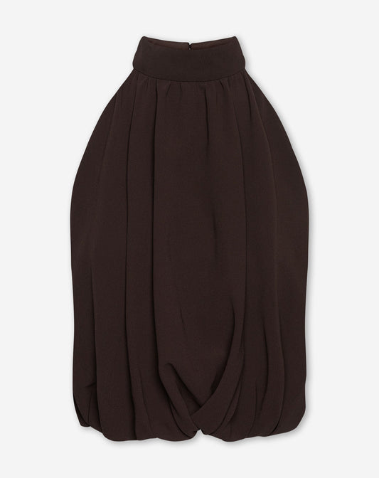 ANDY HALTER BUBBLE HEM TOP BRUIN
