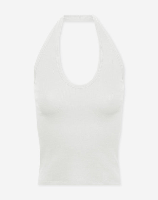 HALTER RIB TOP CRÈME