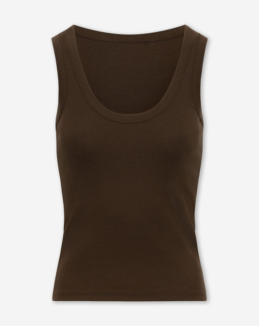 PAM RIB SINGLET BRUIN