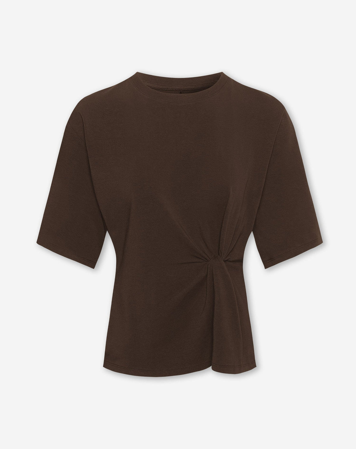KNOTTED DETAIL SHORT SLEEVE TOP BRUIN