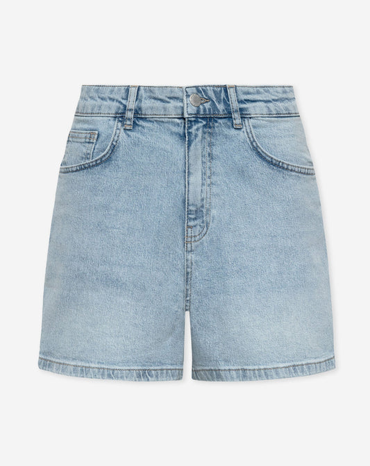 COMFORT MOM DENIM SHORT LICHTBLAUW
