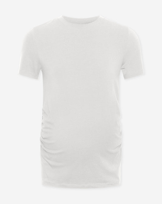 BASIC SHORT SLEEVE FITTED TOP MATERNITY CRÈME