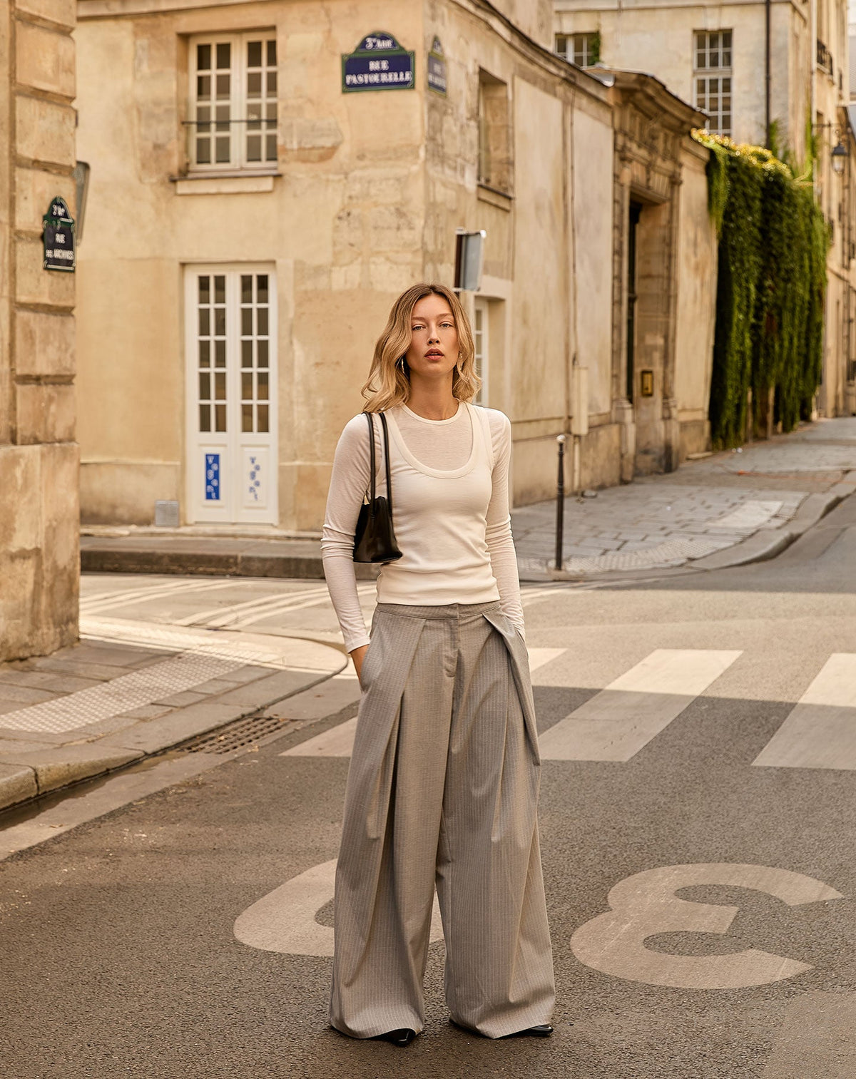 REMY PANTALON TALL PIN STRIPE GRIJS