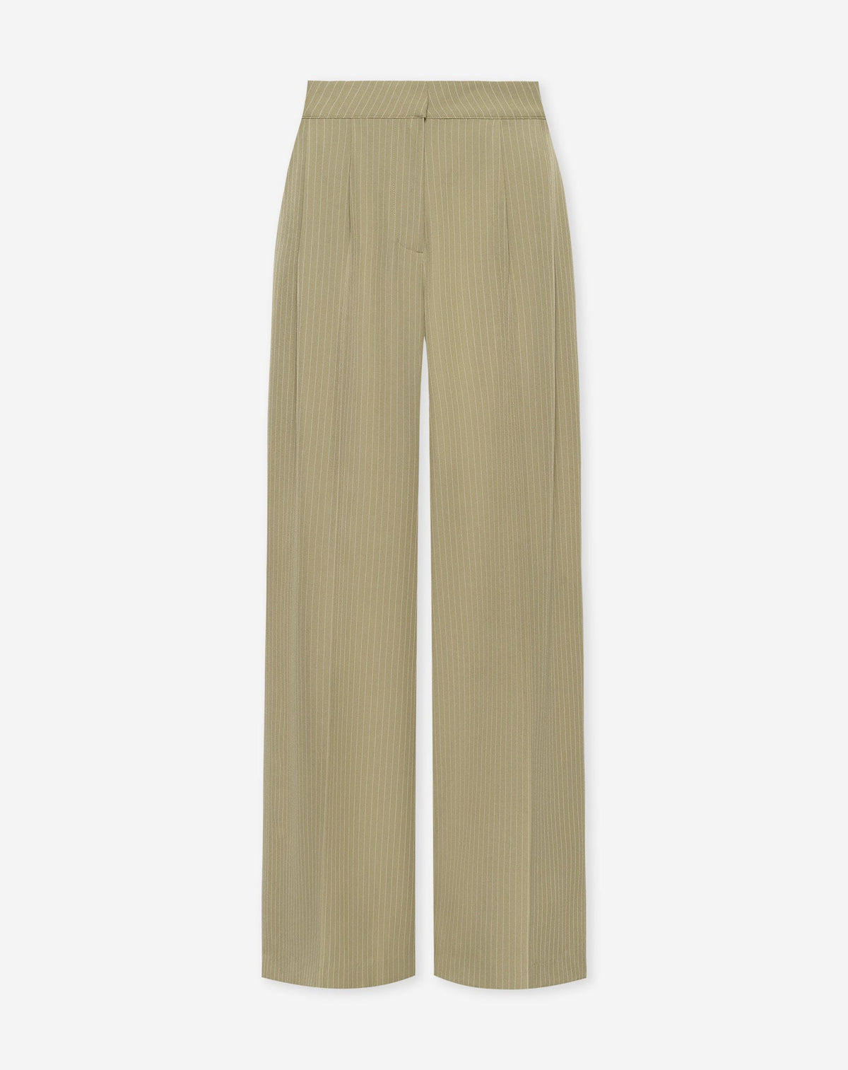 SELLAH PANTALON PETITE PIN STRIPE OLIJFGROEN