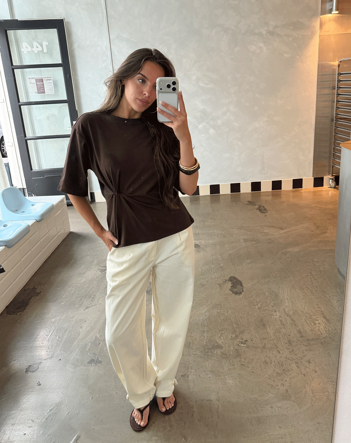 GIA TWISTED LEG PANTS TALL CRÈME