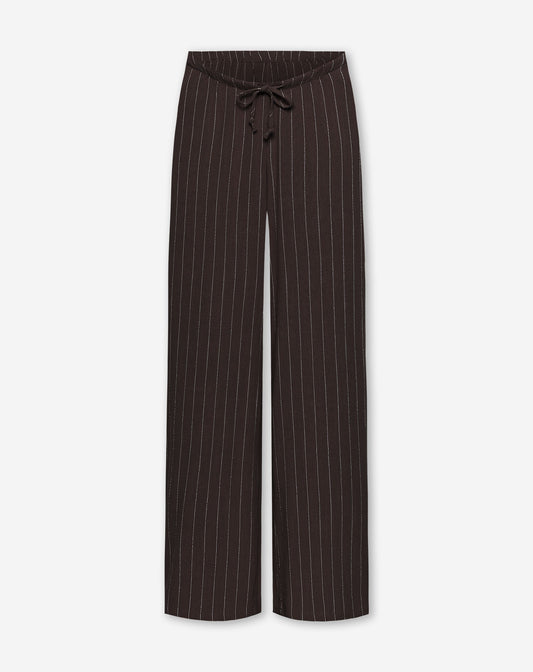 RHODE LINEN PULL ON PANTS MATERNITY TALL PIN STRIPE BRUIN