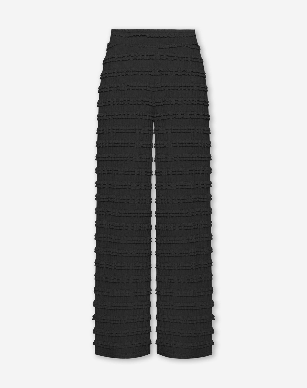 MICKY RUFFLE PANTS TALL ZWART