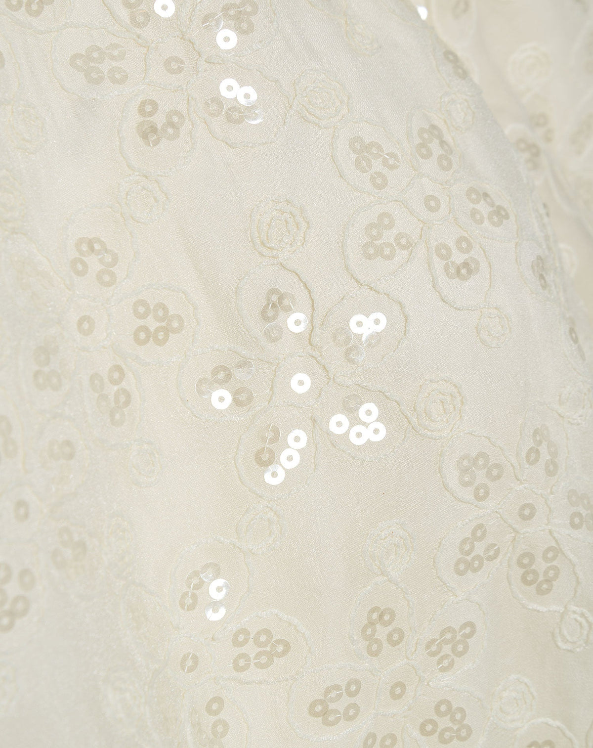 VESPER FLOWER EMBROIDERY SEQUIN TOP CRÈME