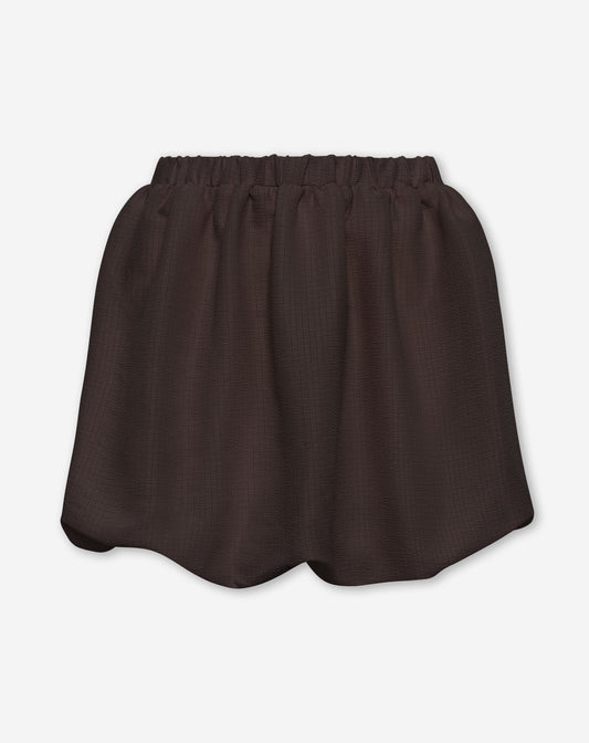 MIKA BUBBLE HEM SKIRT BRUIN