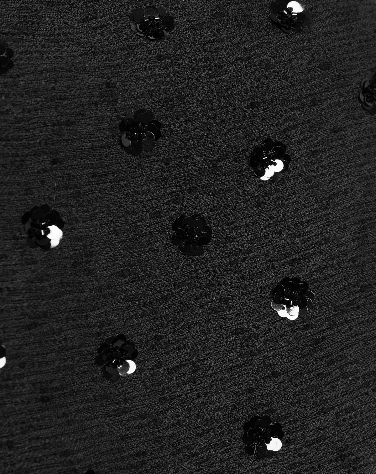 BUNNY FLOWER SEQUIN BOUCLE SHORTS ZWART