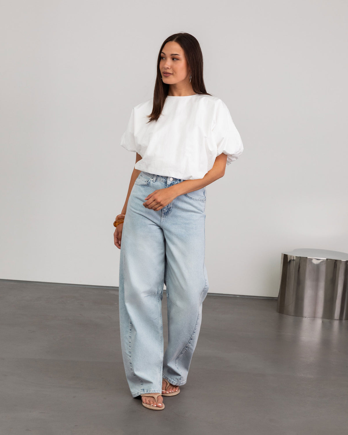 CHARLEY BUBBLE HEM TOP WIT