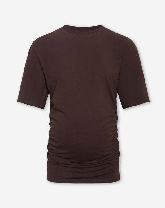 GATHERED SHORT SLEEVE TEE MATERNITY BRUIN