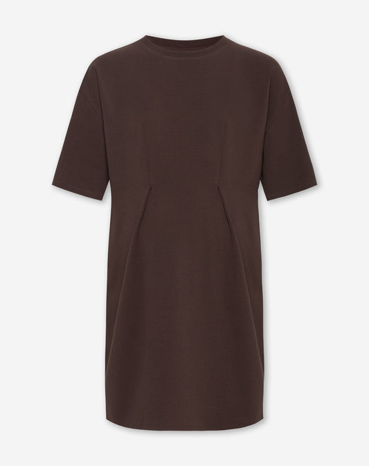 PLEATY DRESS MATERNITY BRUIN