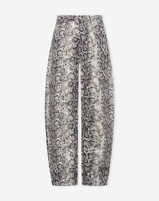 SNAKE BARREL LEG JEANS CRÈME